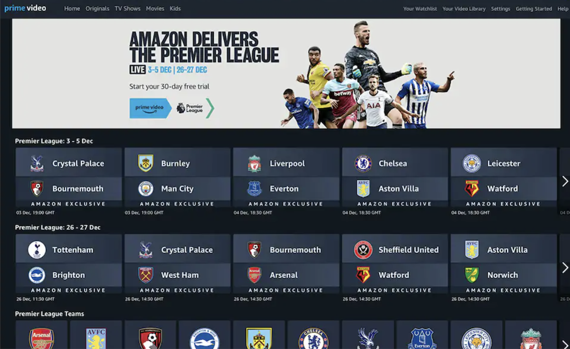 Publicidad EPL de Amazon Prime