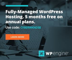 Баннер Черной пятницы WP Engine