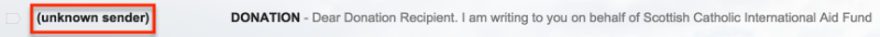 Unknown sender
