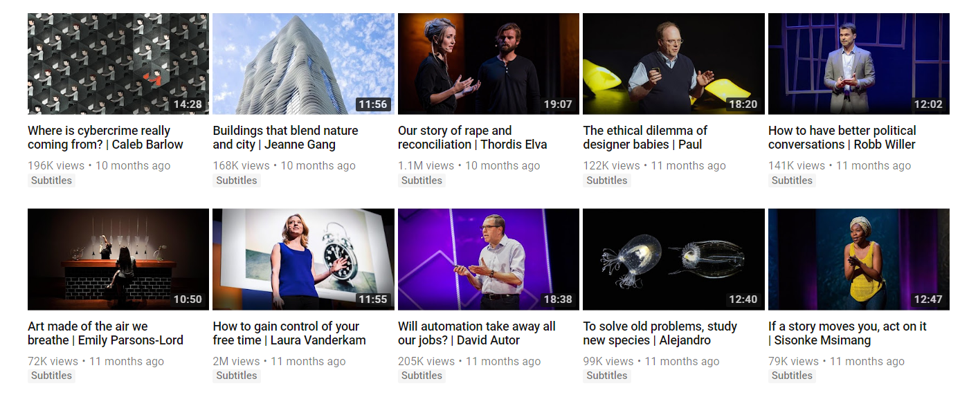 TEDTalk-YouTube 18分钟