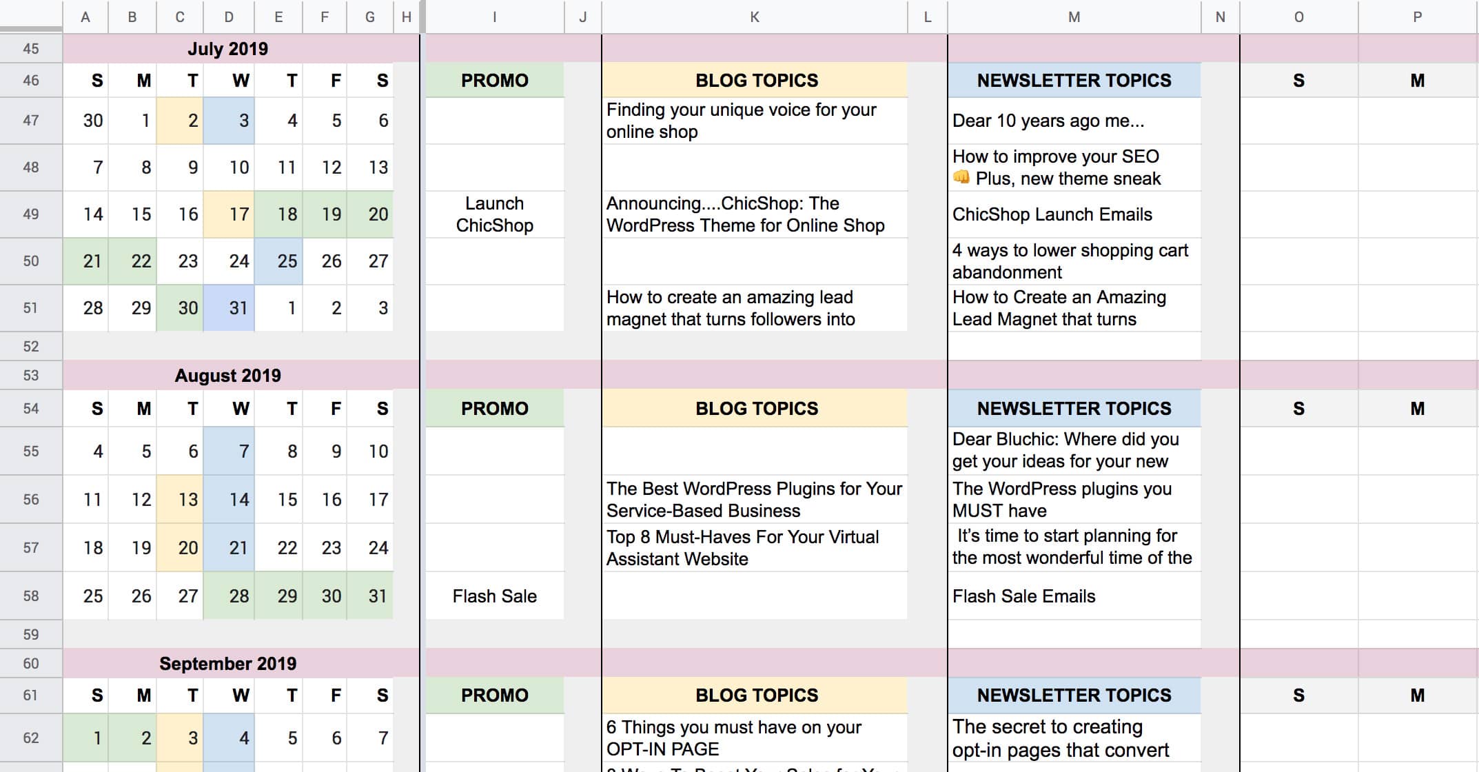 Business Insider Editorial Calendar 2025