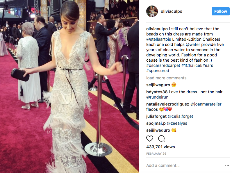 cauzează influențatori de marketing olivia culpo stella artois