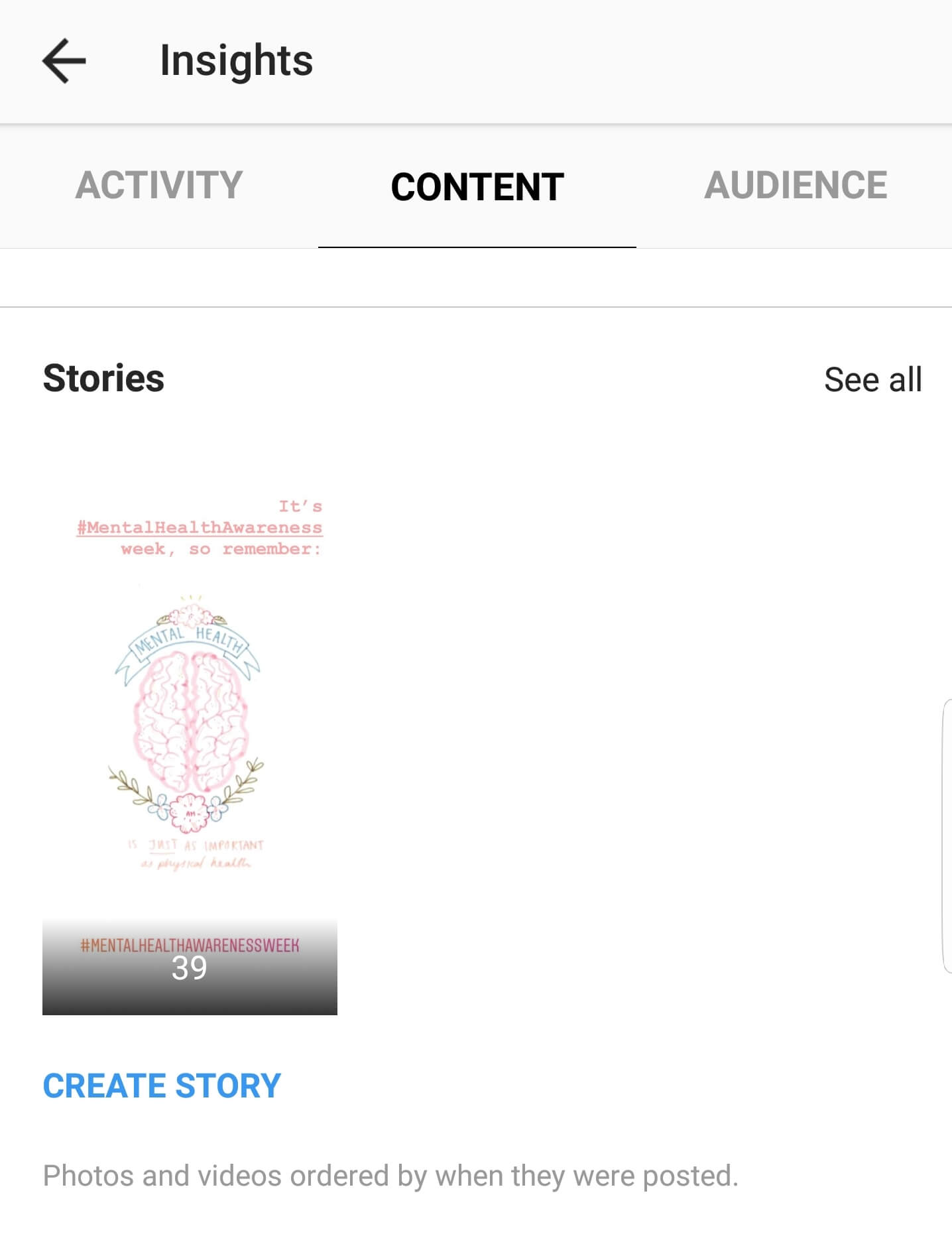 Insights de Instagram: contenido Instagram Insights: Content