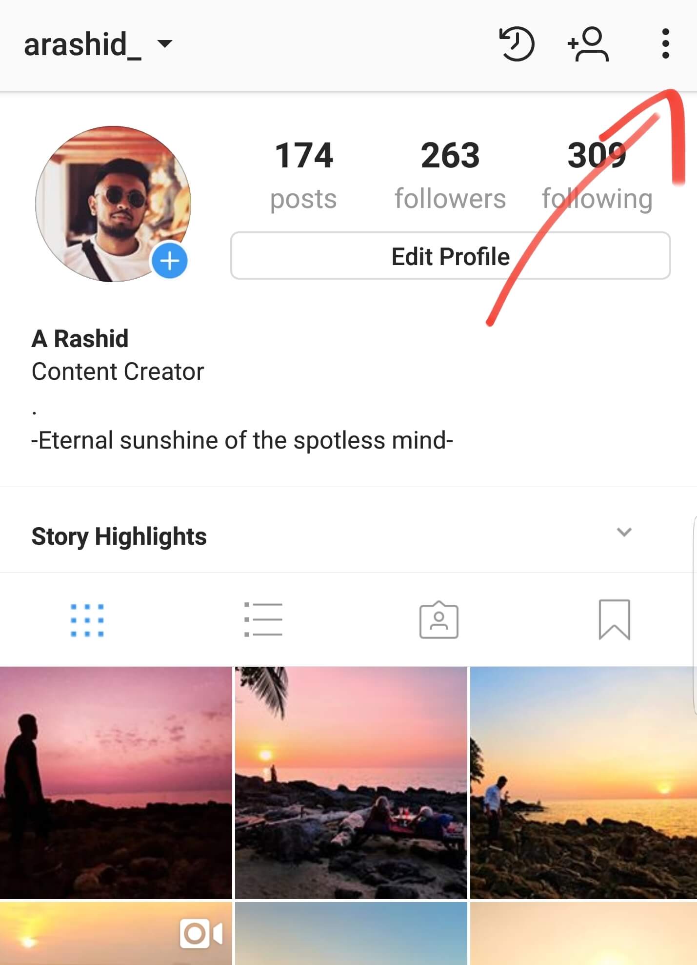 Perfil de Instagram