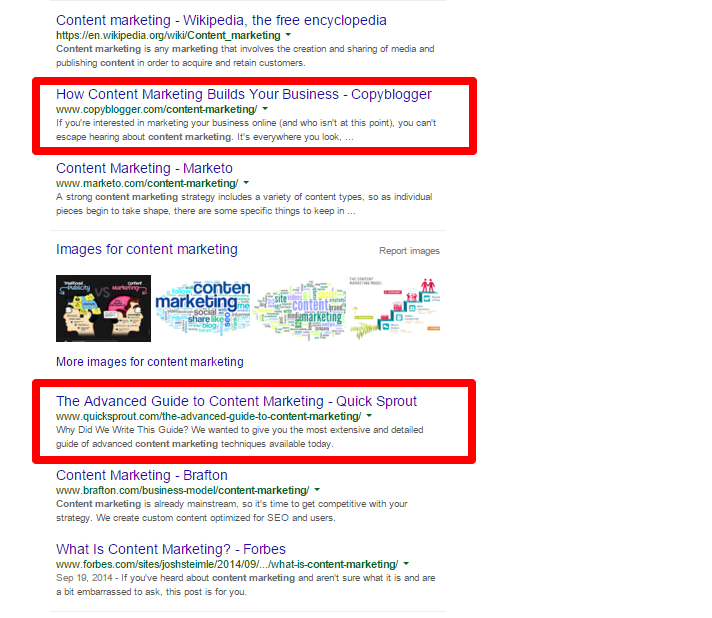 Marketing de conteúdo Pesquisa Google para blogs
