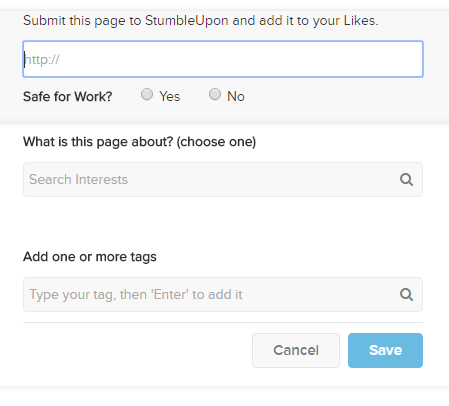 Stumbleupon إضافة رابط