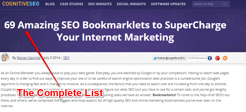Lists - 69 Amazing SEO Bookmarklets for Internet Marketing