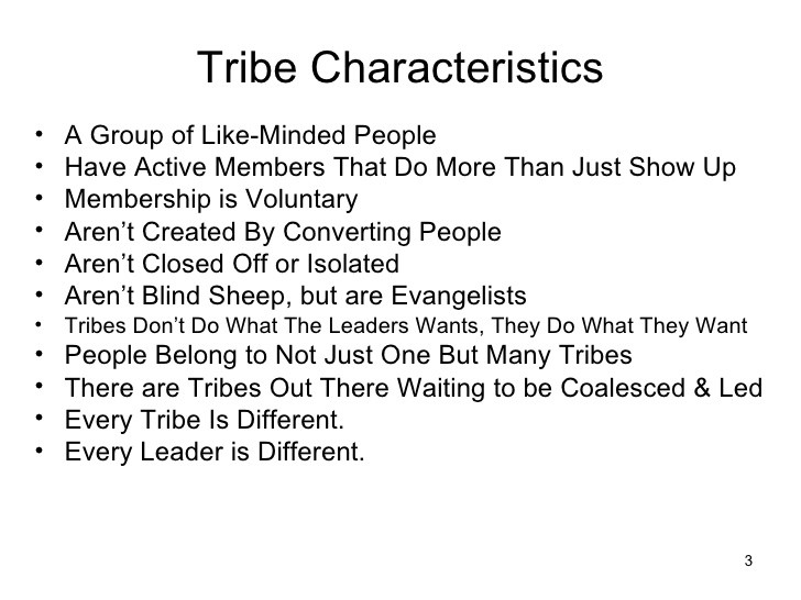 Tribe Characteristics