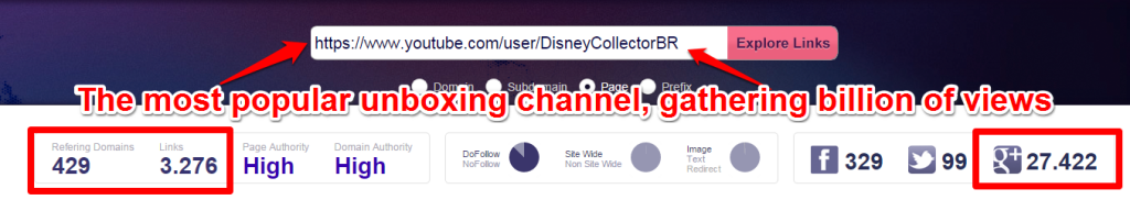 Disney Unboxing Link Profile