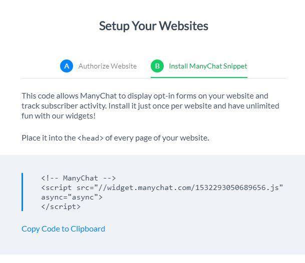 code de manychat