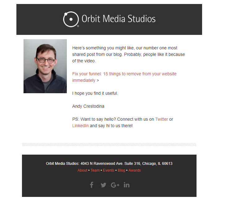 Newsletter multimediale di Orbit