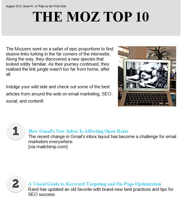 exemples de newsletter par e-mail