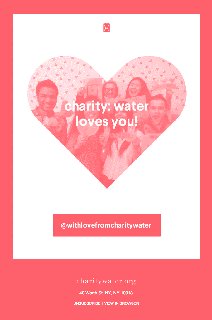 charity : water의 뉴스 레터