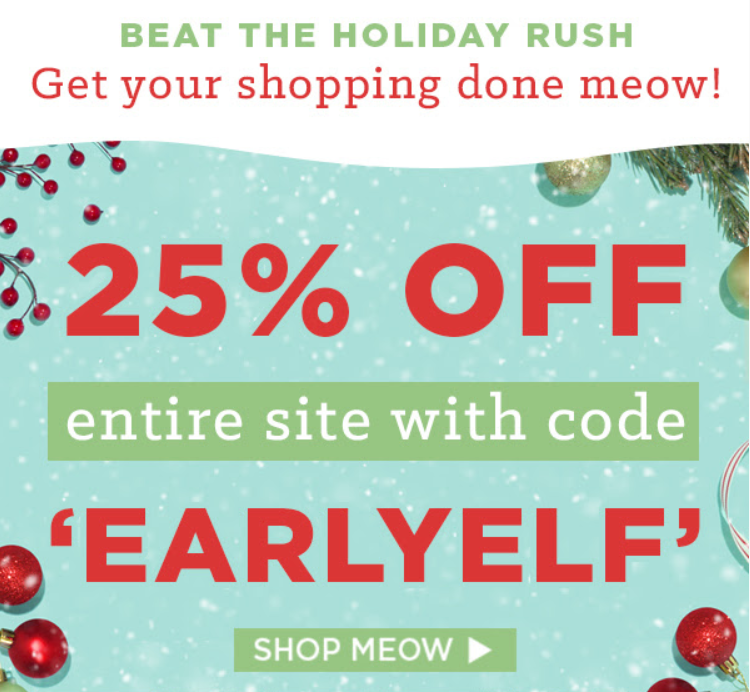 Christmas subject line and sale by meowingtons
