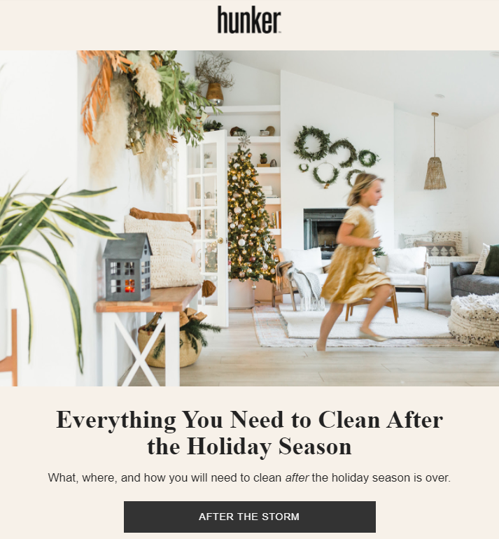 hunker email subject line and email campaign for christmas