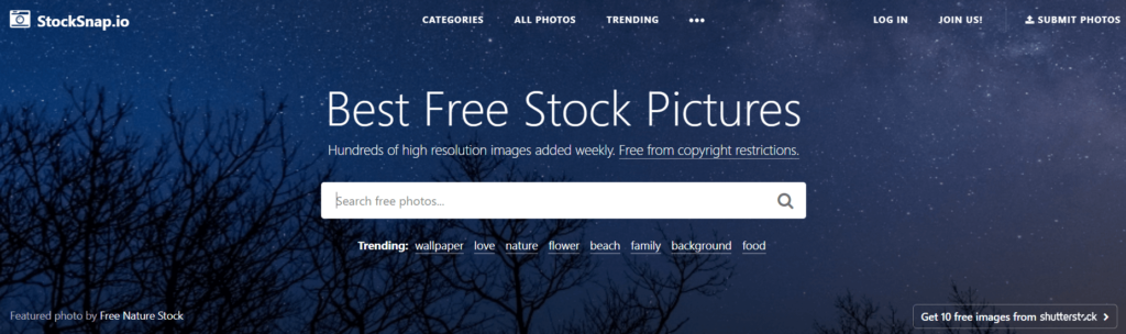 StockSnap.io free stock photography