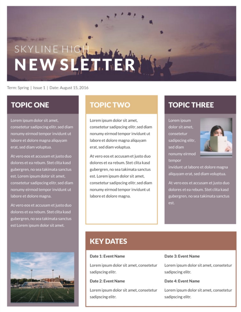 Die 23 besten Ideen und Beispiele für das Newsletter-Design, um Pertaining To Monthly Newsletter Template