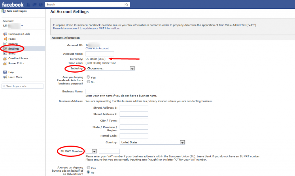 Anuncios de Facebook para emprendedores