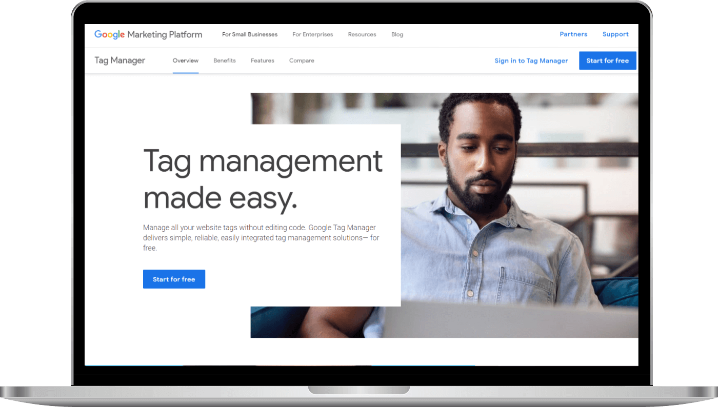 installer le gestionnaire de balises google