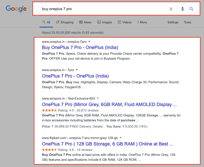 Search Intent - Transactional Query