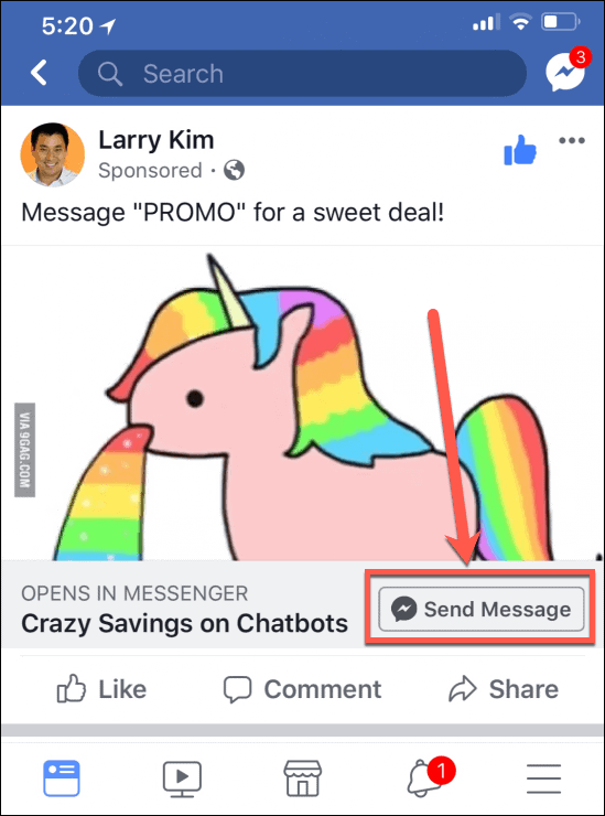 Qualcuno che vede questo annuncio potrebbe fare clic su "Invia messaggio".