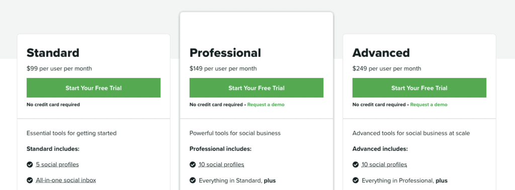 Sprout Social Pricing 2020