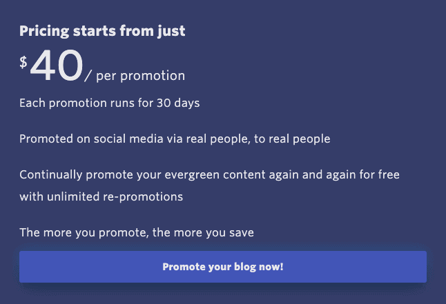 Quuu Promote Pricing