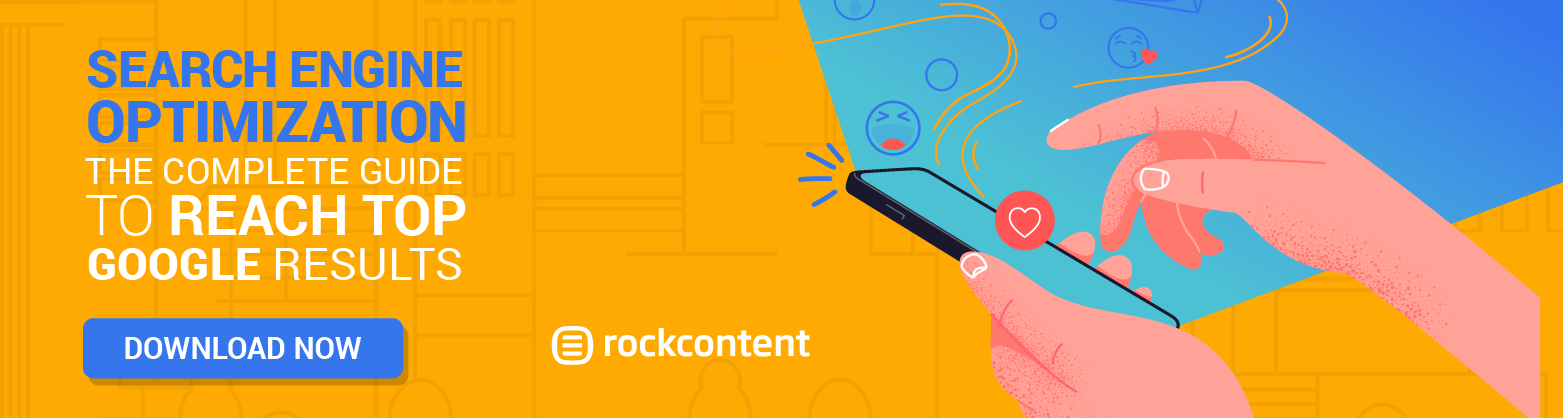 SEO Guide Werbebanner von Rock Content
