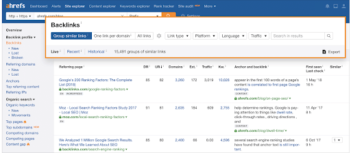 เครื่องมือ Ahrefs SEO