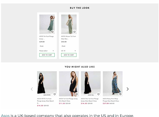 Página de inicio de Asos