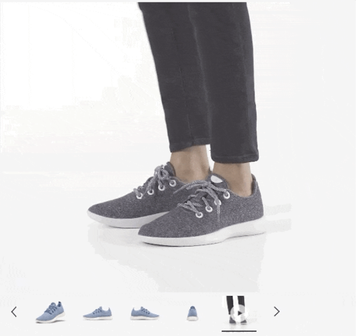 Página de inicio de Allbirds