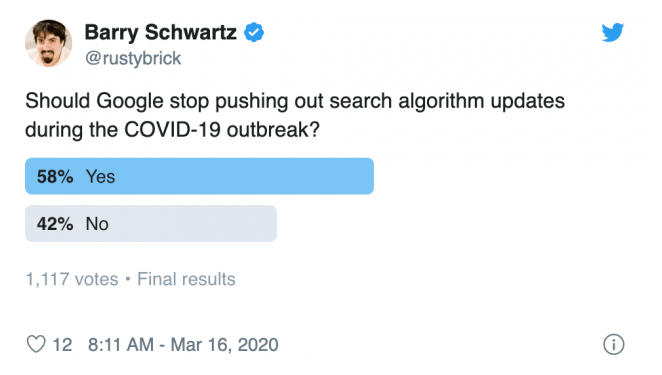Twitter-Umfrage von Barry Schwartz