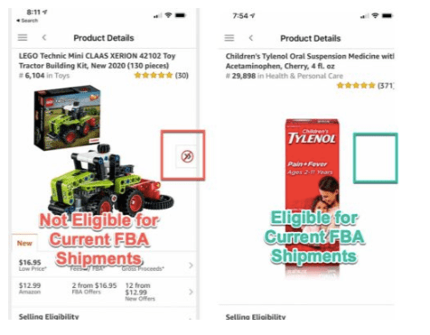 Amazon eliminates FBA shipments of non-essential goods