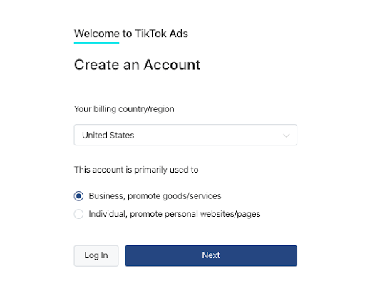 TikTok создать аккаунт