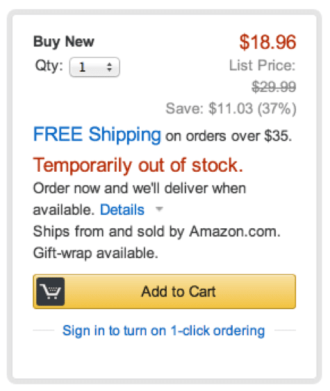 Amazon-En rupture de stock