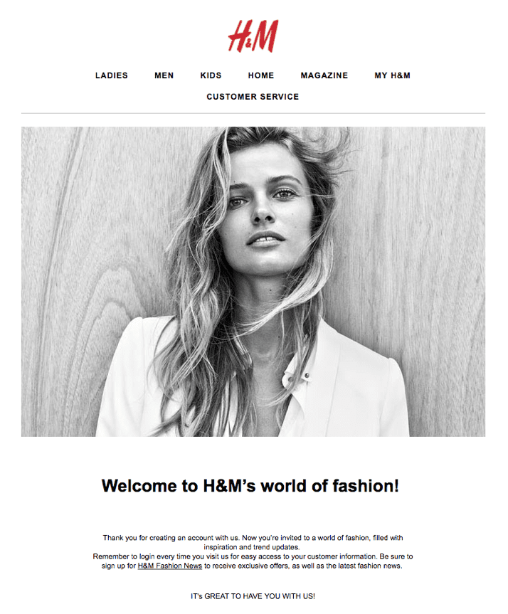 H&M 확인 이메일