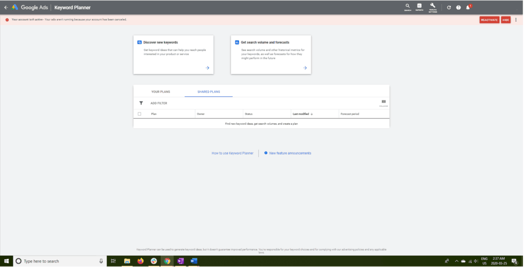 perencana kata kunci google
