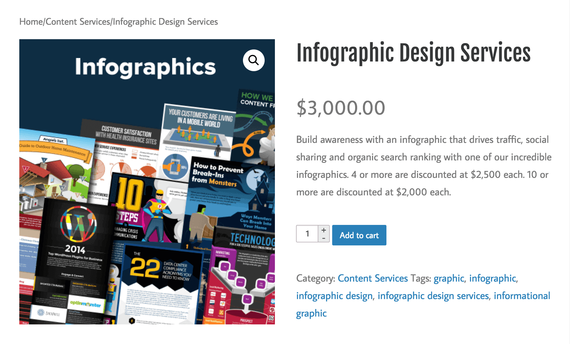 Service « infographie à service complet » "Full-service infographic" service