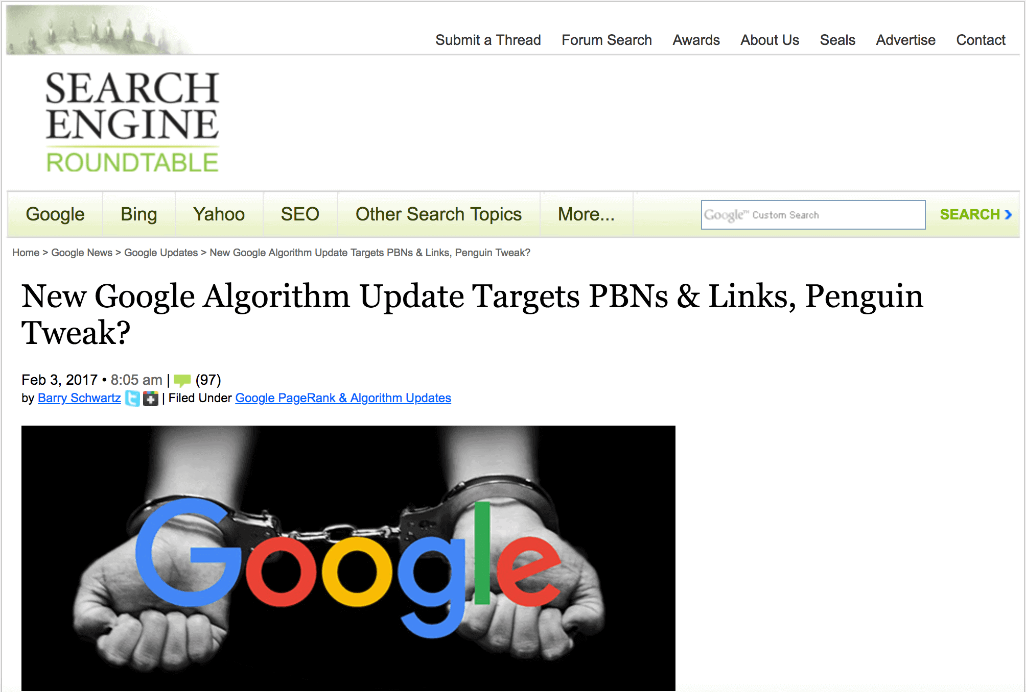Google – PBN crackdown