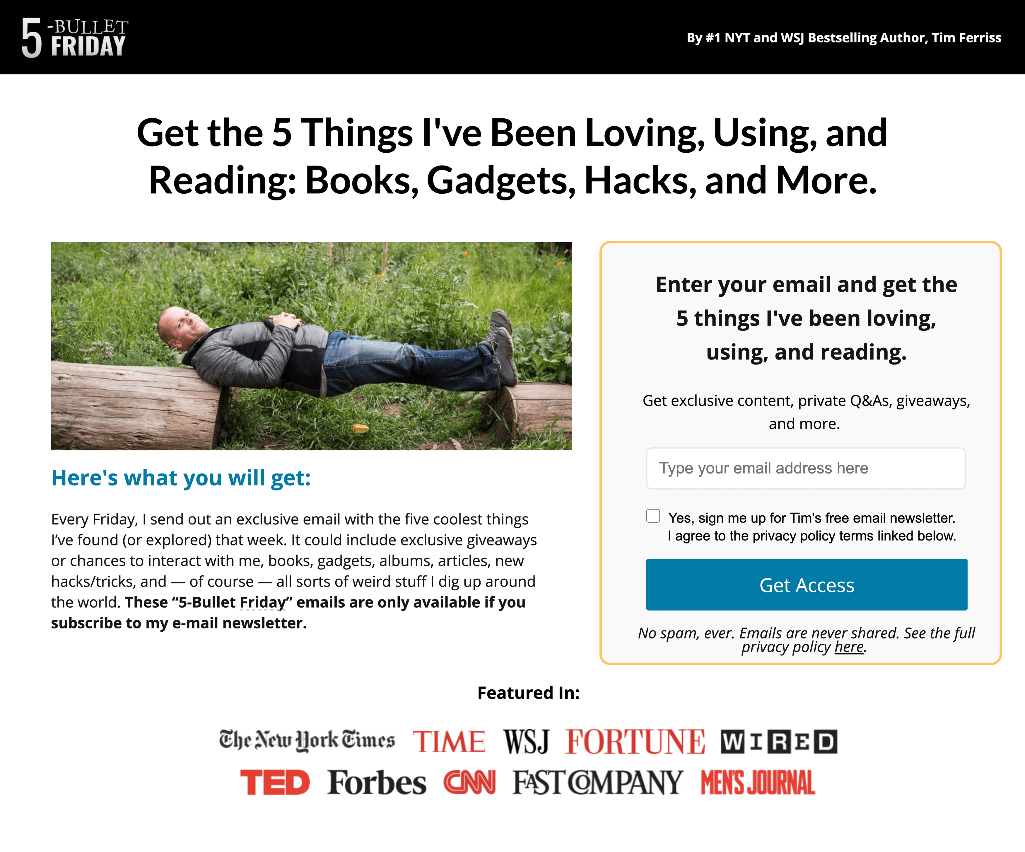 Tim Ferriss - 5 Bullet Friday Tim Ferriss – 5 Bullet Friday