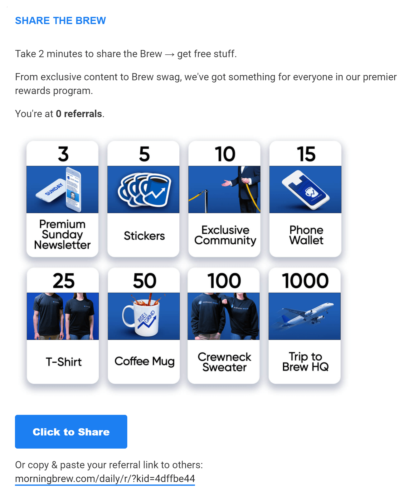 Morning Brew - Esquema de Refferal Morning Brew – Refferal Scheme