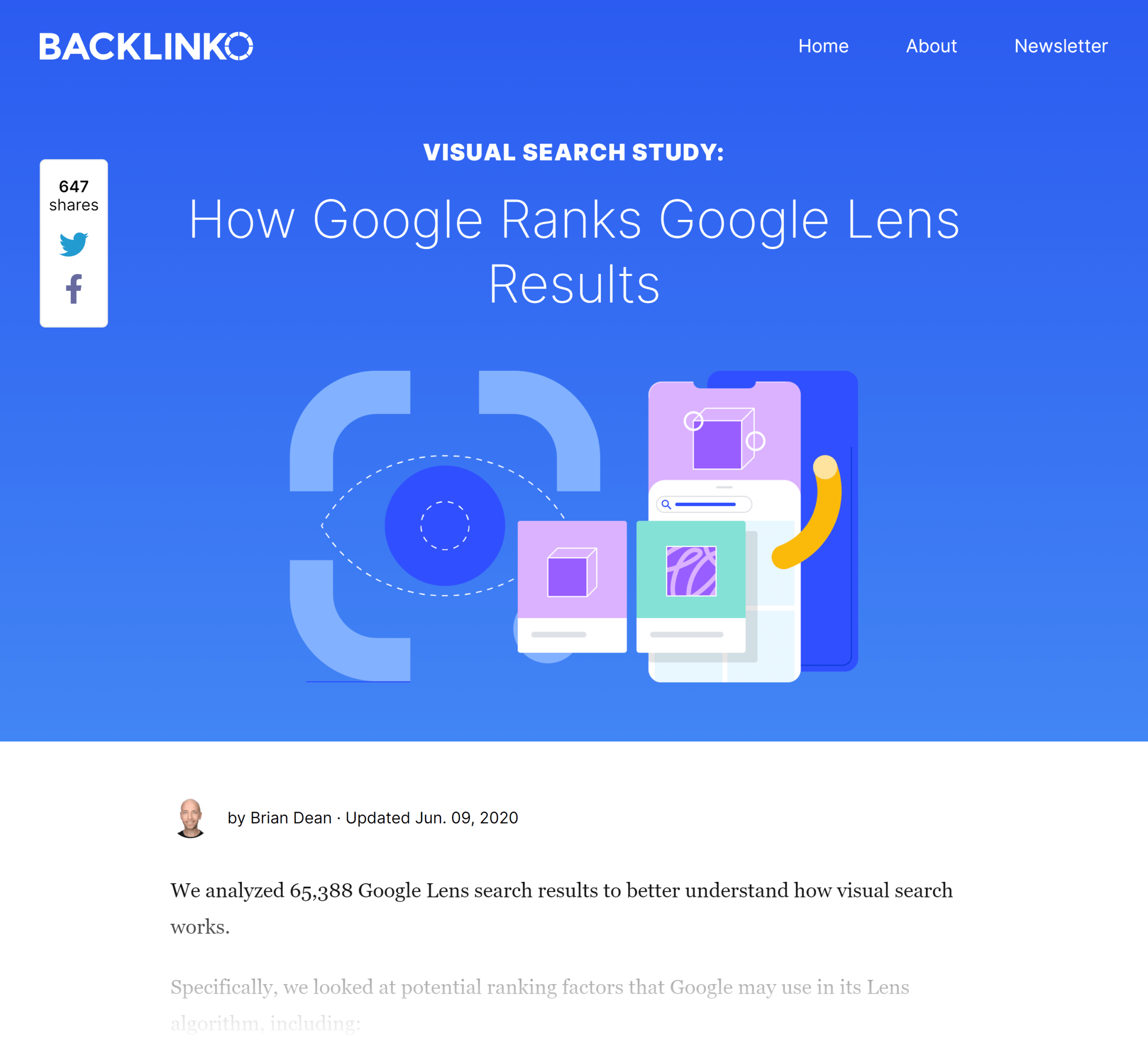 Backlinko - Factori de clasare a căutării vizuale Backlinko – Visual search ranking factors