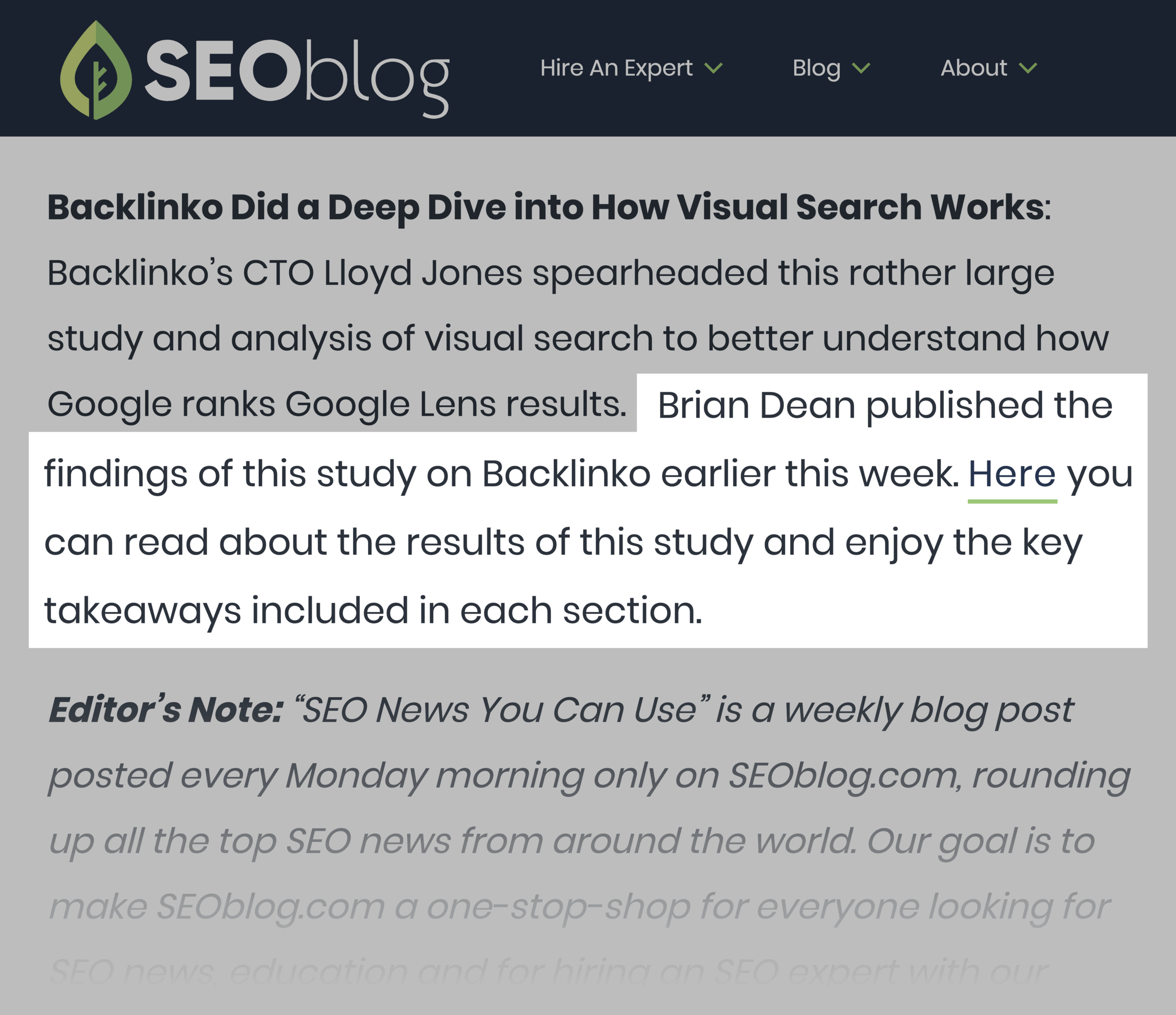 Factori de clasare vizuală Backlink pe SEOblog Visual Ranking Factors Backlink On SEOblog