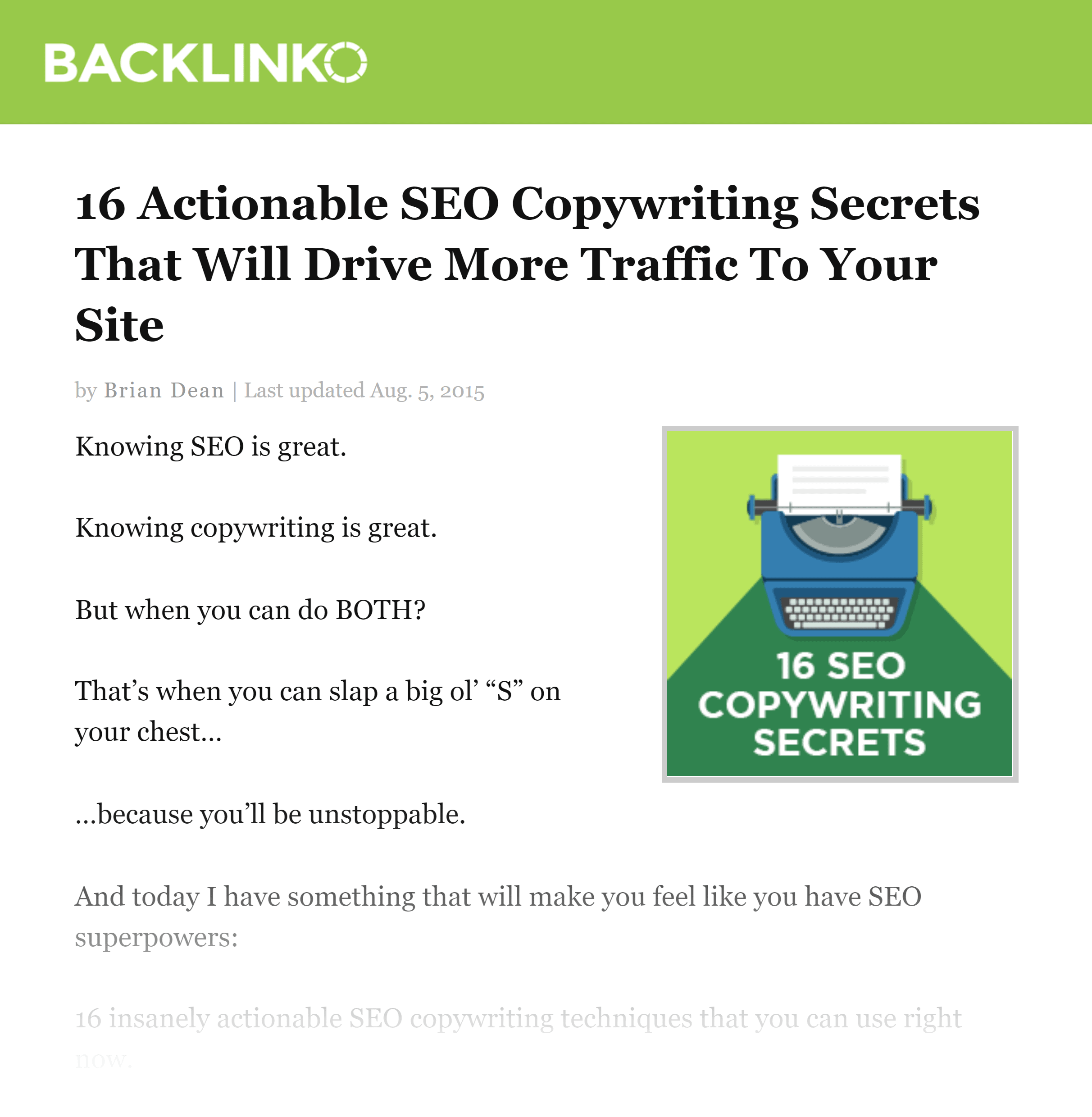 Backlinko SEO Copywriting 2015 Backlinko SEO Copywriting 2015
