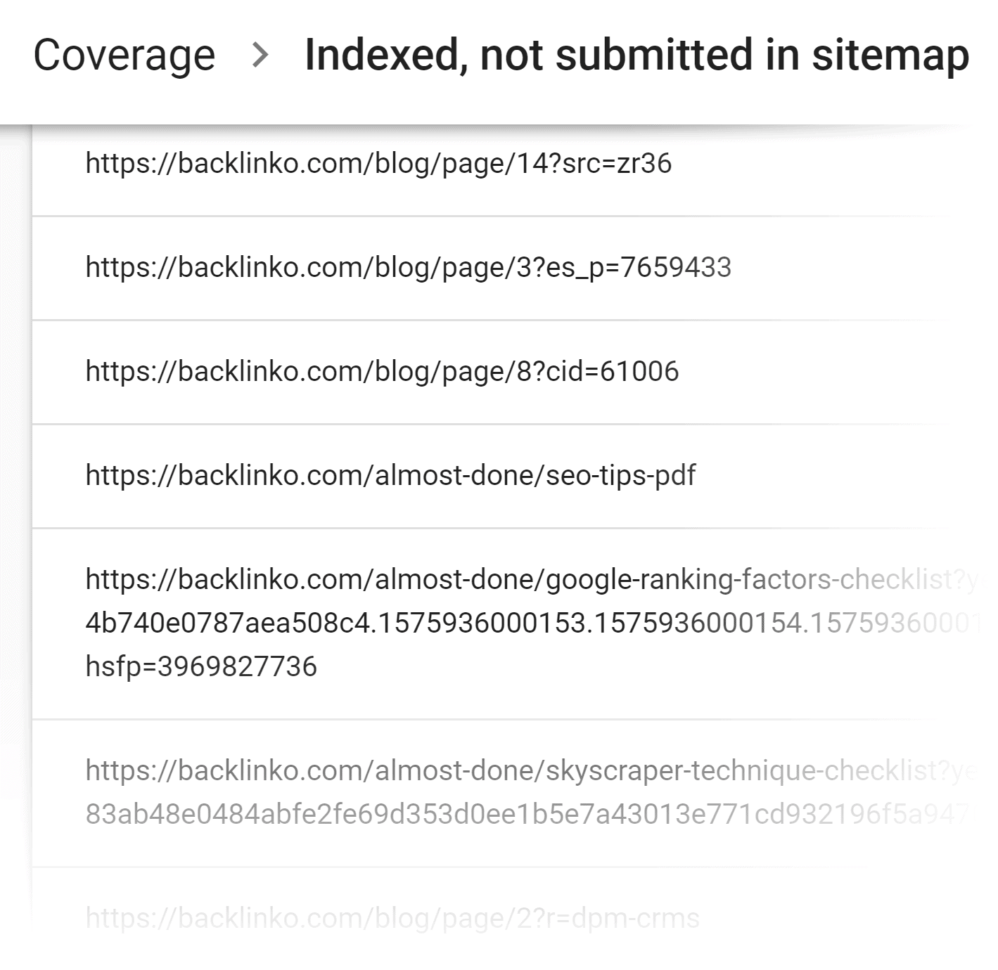 Pagini aproape terminate indexate Almost Done Pages Indexed