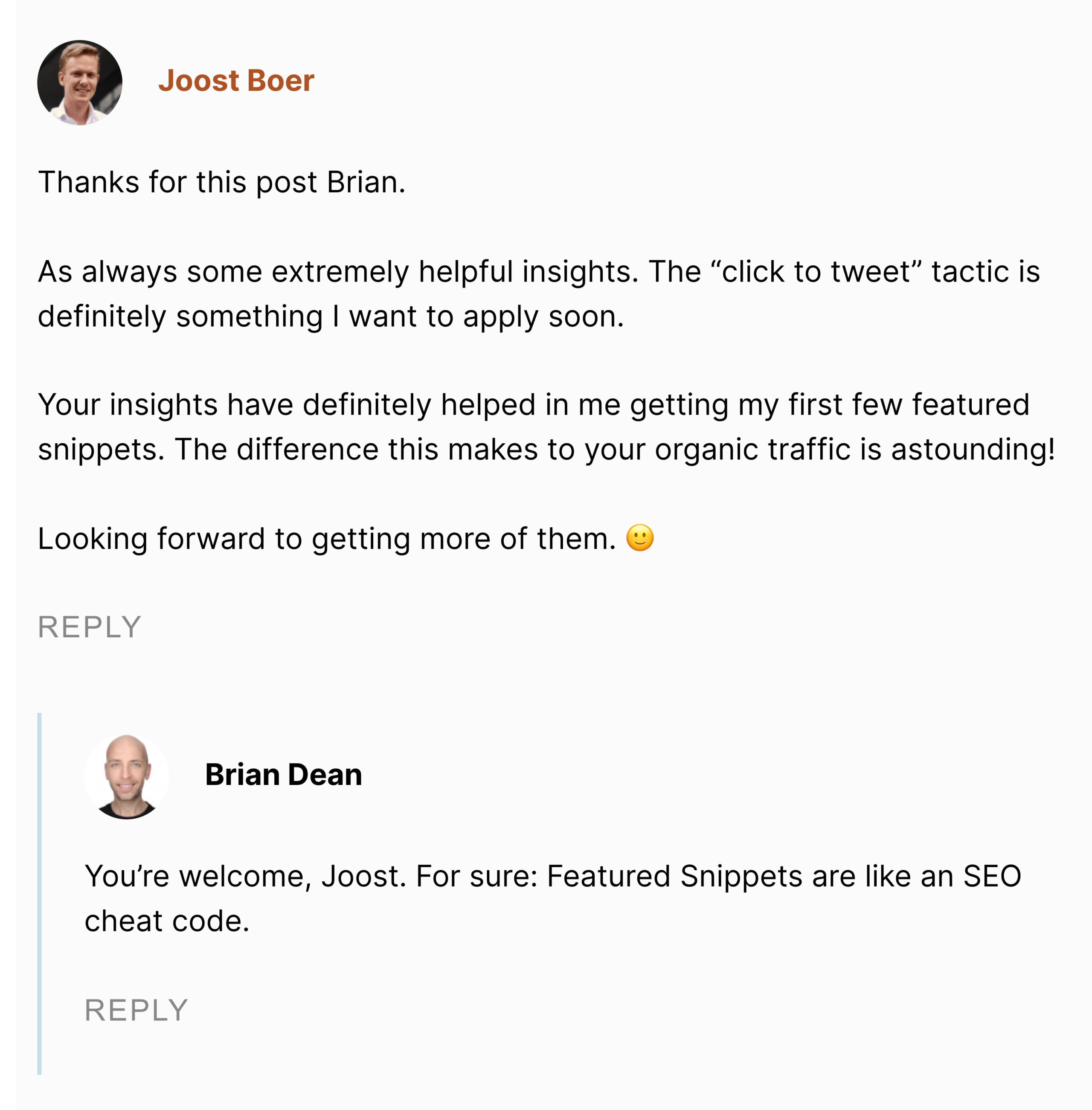 Redactare SEO Joost Boer Comentariu SEO Copywriting Joost Boer Comment