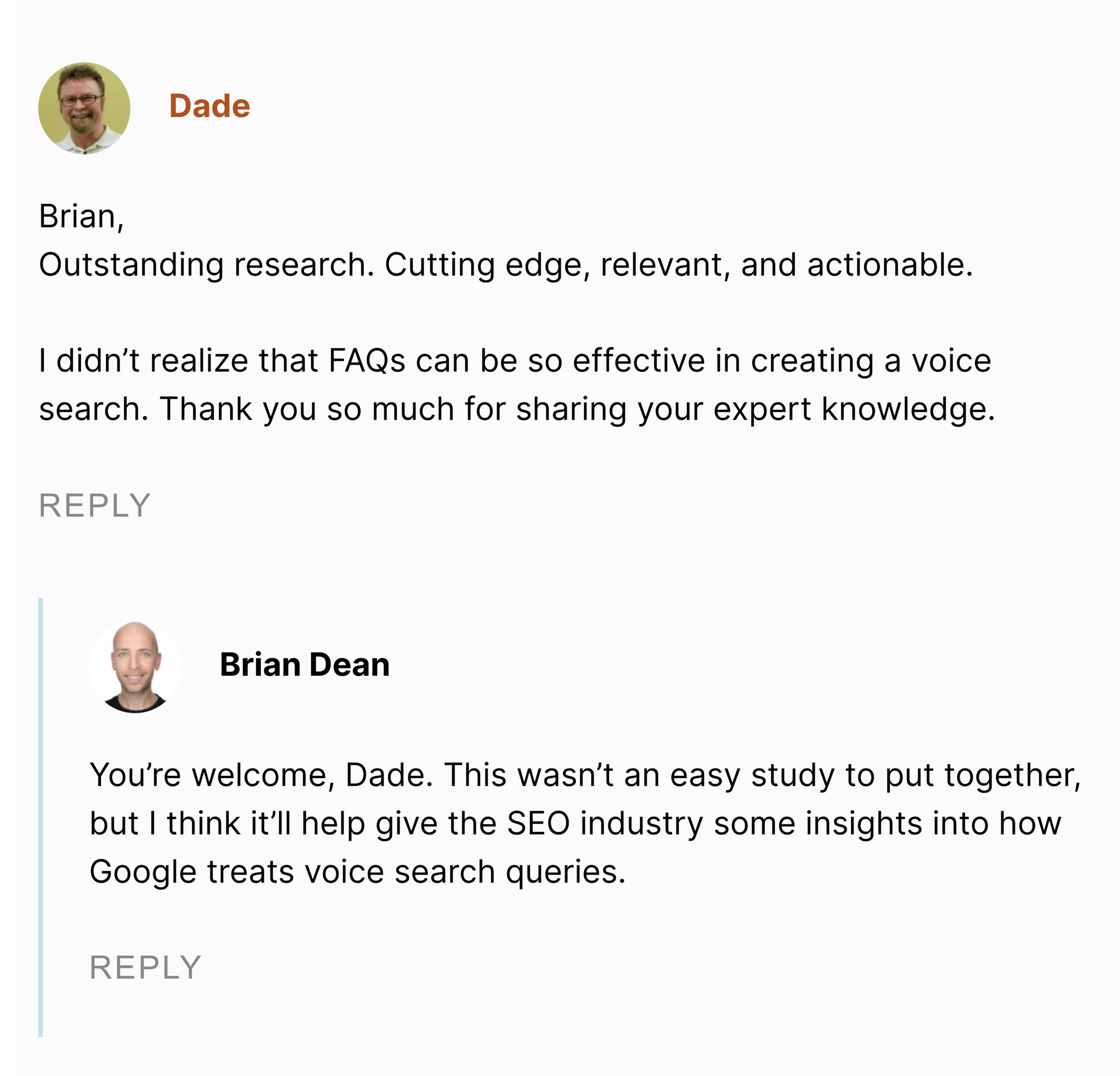 Studiu SEO Căutare vocală Comentariu Dade Voice Search SEO Study Dade Comment
