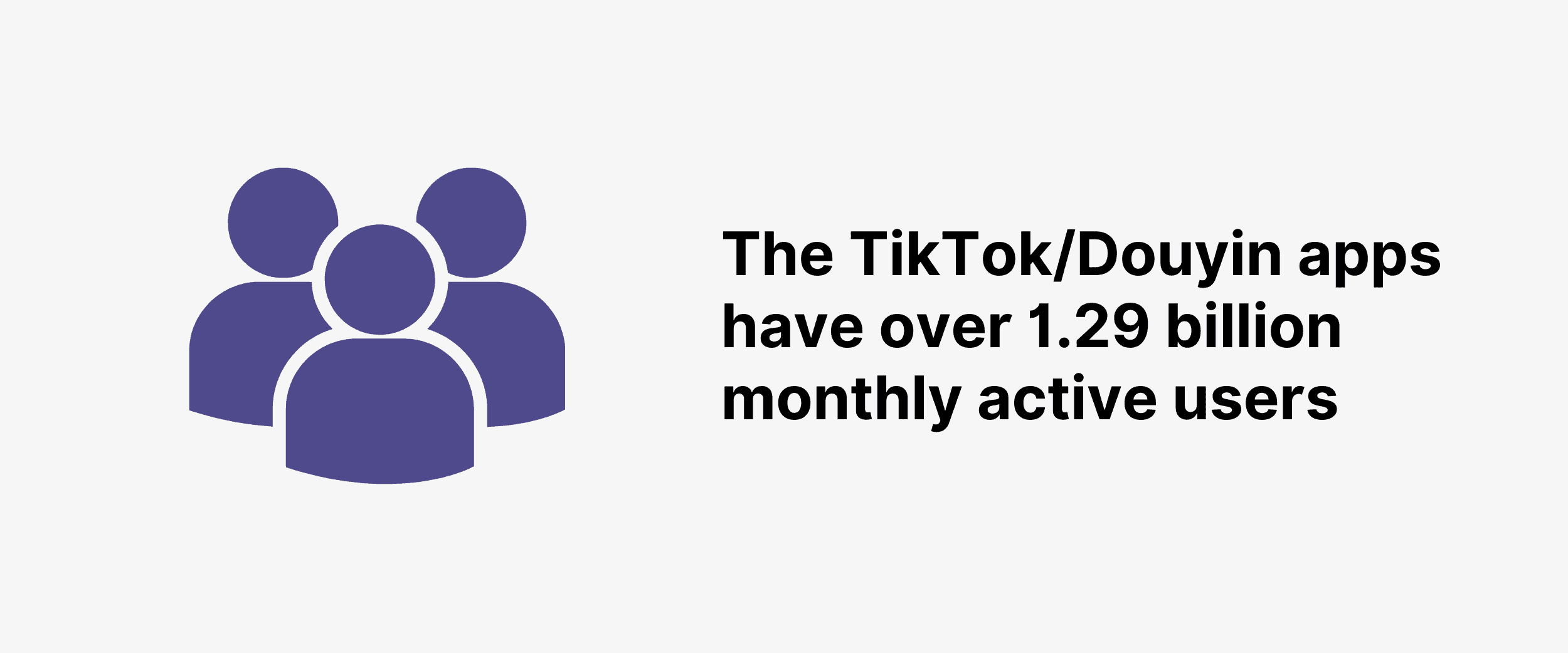 The TikTok/Douyin apps have over 1.29 billion monthly active users