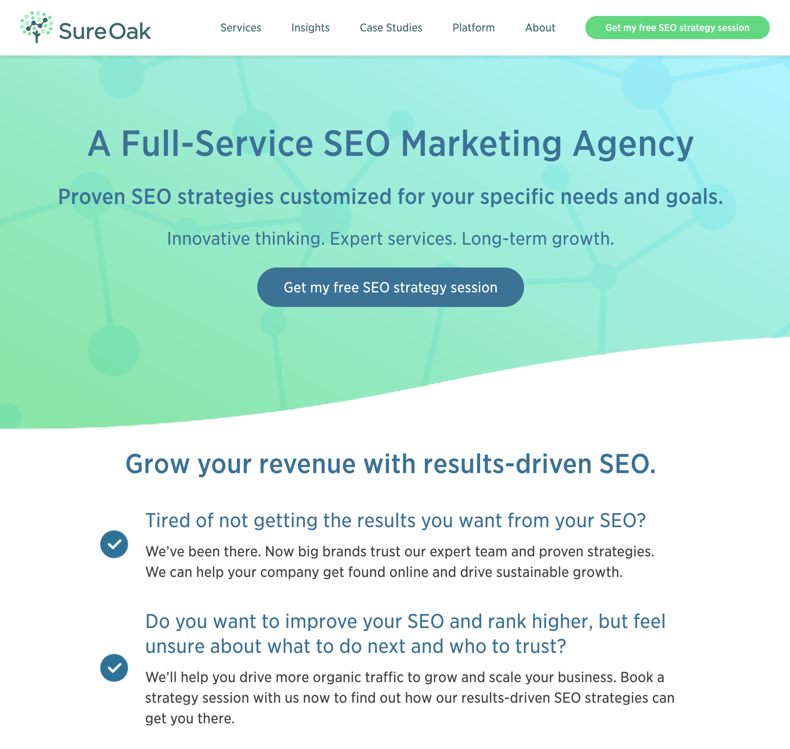Sureoak-seo-agency-โฮมเพจ