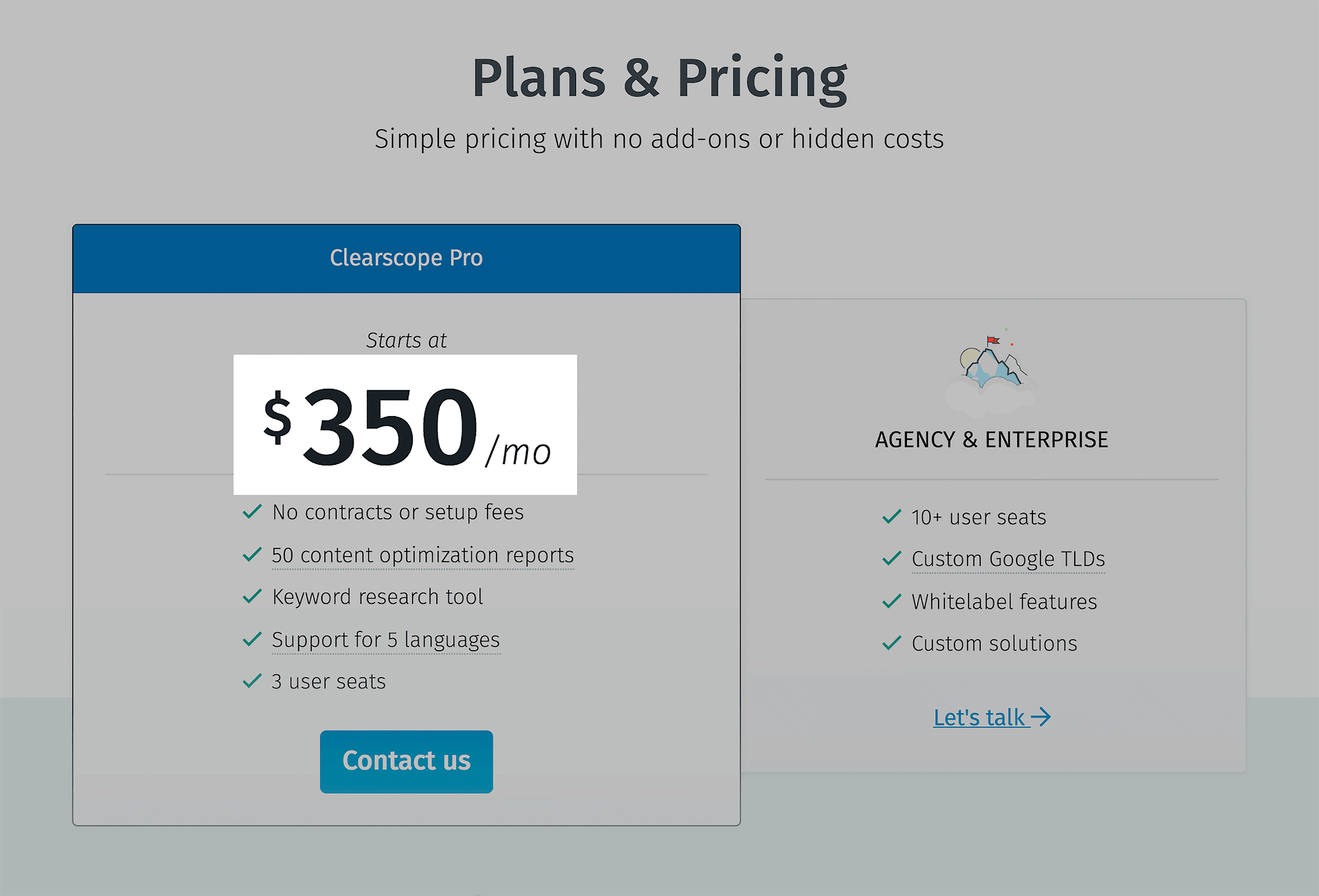 Clearscope - التسعير Clearscope – Pricing